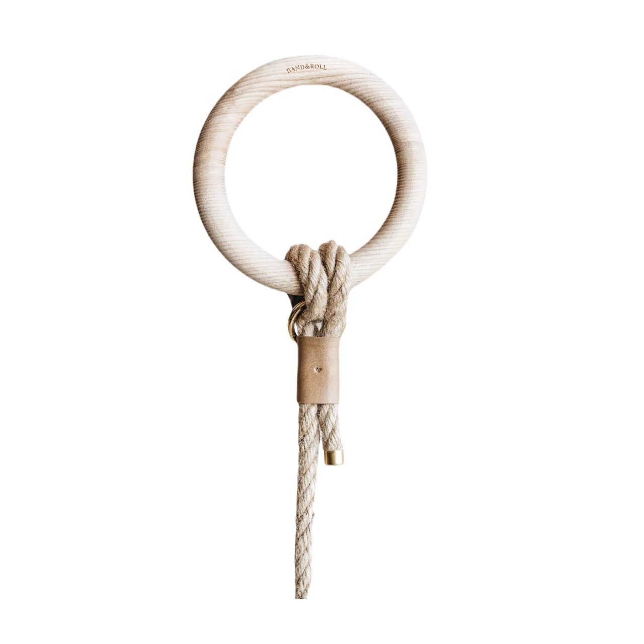 Hemp Dog Leash with Wooden Handle | Ash | Band & Roll